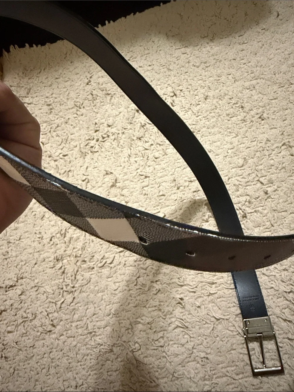 Burberry Men’s Birch Brown Reversible Belt — Size 36/90